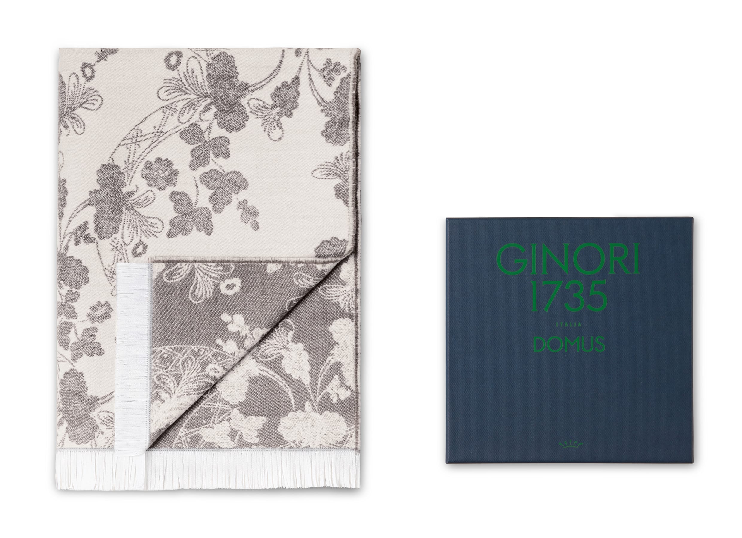 Beige merino wool plaid | Textiles | Ginori 1735